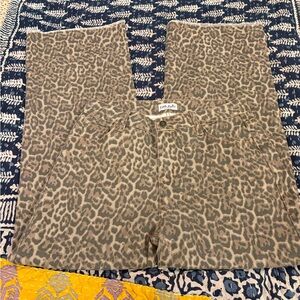 Boutique Leopard Print Wide Leg Pants